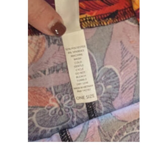 LuLaRoe OS Leggings Floral Autumn Print – One Size - Picture 8 of 10